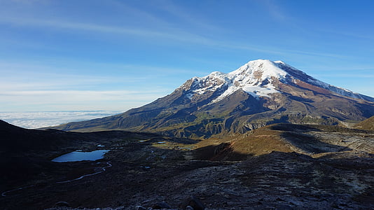 doğa, dağ, Ekvador, Chimborazo, manzara, seyahat, gökyüzü