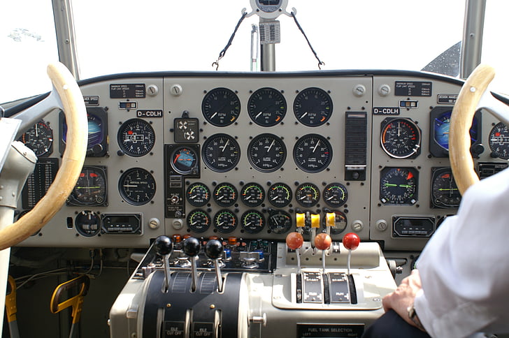 cockpiten, teknologi, fly, moster ju, luftfart, interiør, fly