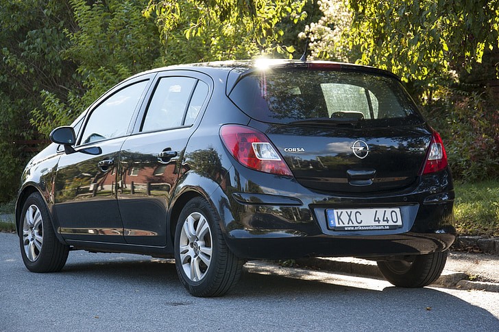 Opel, xe hơi, màu đen xe hơi, Corsa