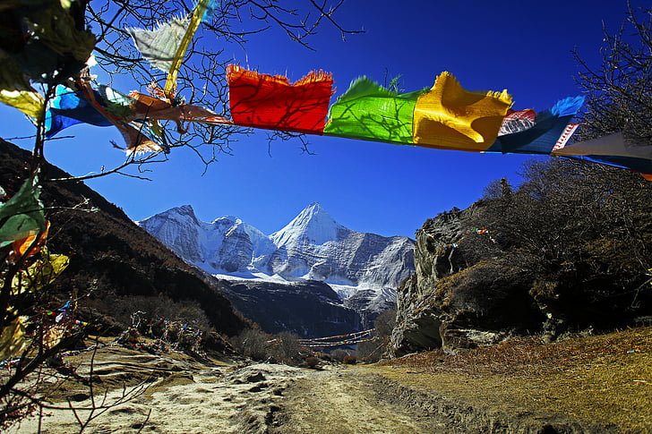 tibetan, inagi, prayer flags