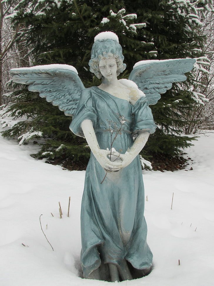 angel, peaceful, winter, religious