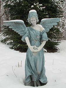 angelas, ramus, žiemą, religinių