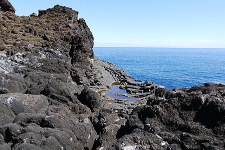 Madeira, rannikul, Atlandi, Sea, kivine rannik, Seixal, kaljud