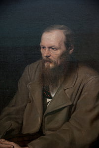 moscow, dostoyevsky, painting, portrait, one person, one man only, looking at camera