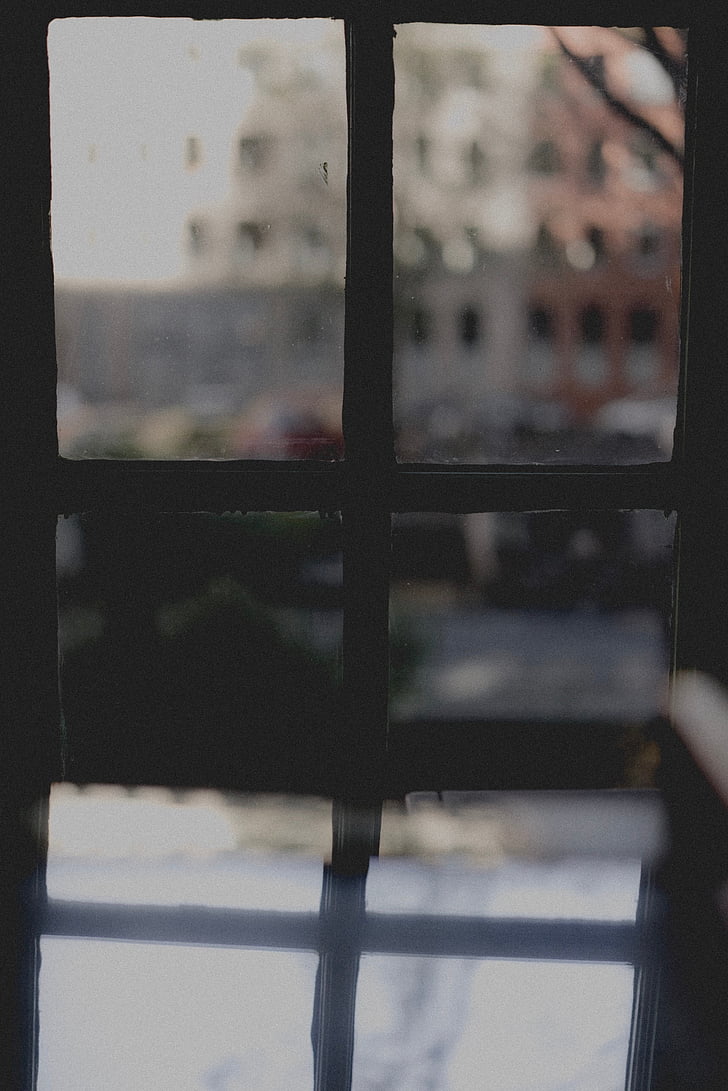 fotografia, negre, emmarcat, clar, vidre, finestra, Marc