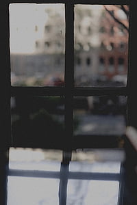 Fotografía, negro, enmarcado, claro, vidrio, ventana, marco de la