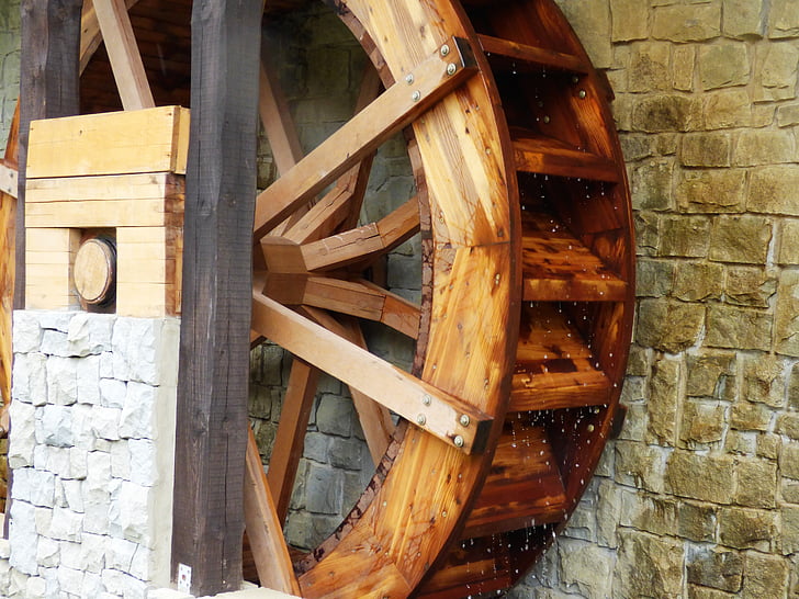 roue, Moulin, roue de moulin, eau, grande roue, machine, Moulin à vent
