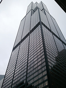 Chicago, Sears tower, Willis tower, höghus, arkitektur, Skyline, staden