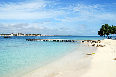 Beach resort, Pier, Ocean, Beach, tropiikissa, Sea, merimaisema