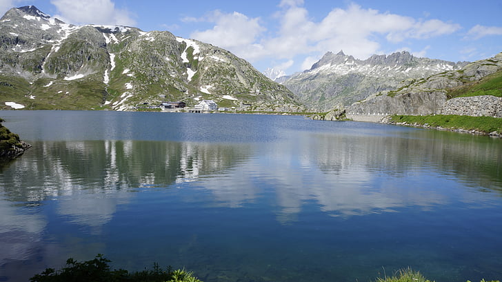 hory, krajina, Evropa, Příroda, jezero