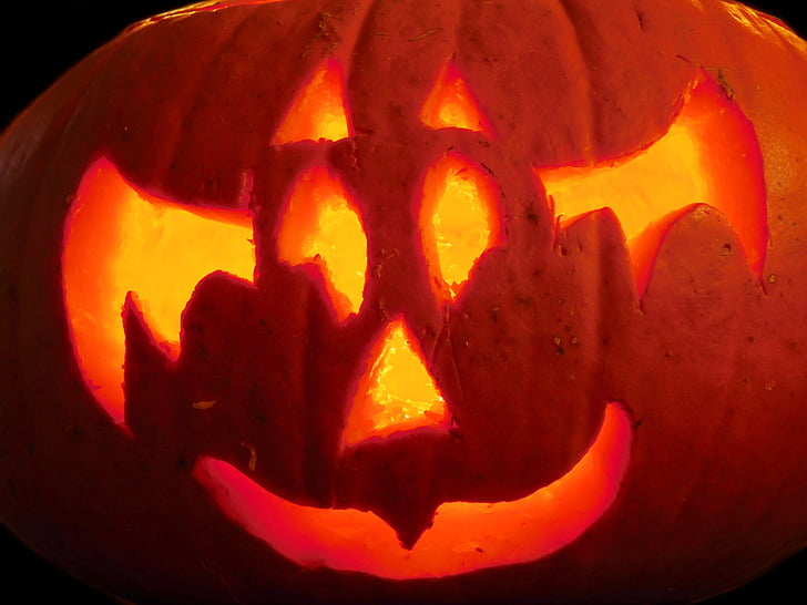 pumpa, Halloween, Ghost, ande, hösten, ansikte, fash