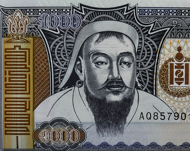 pieniądze, Mongolia, Waluta, Bank, Finanse, krajowe, Banknot