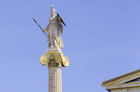 Athen, Grækenland, Minerva, roman, gudinde, visdom, statue