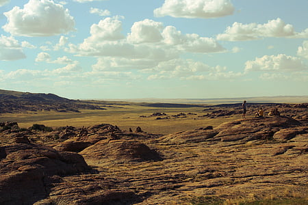 przedmieścia, Mongolia, podróży, krajobraz, Natura