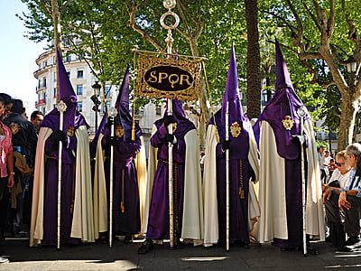 Húsvét, Sevilla, Fesztivál, hagyományos, Spanyolország, Andalúzia, katolikusok