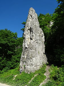 바위, dolinka będkowska, 조 경, 자연, 크 라 카우 근처 계곡, 트리, 숲