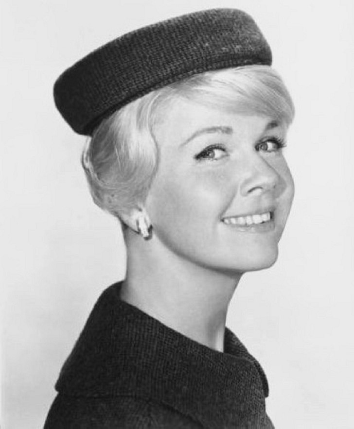 Doris day, skådespelerska, Vintage, filmer, rörliga bilder, Monokrom, svart och vitt