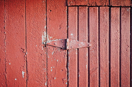 zid, Crveni, tekstura, pozadina, pun u duhu načiniti, vrata, drvo - materijal