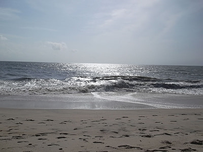 Beach, napos, béke, tenger, ünnepek, homok