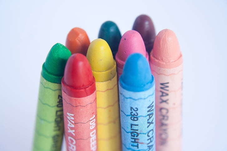 crayons, spectrum, colors, school, education, rainbow
