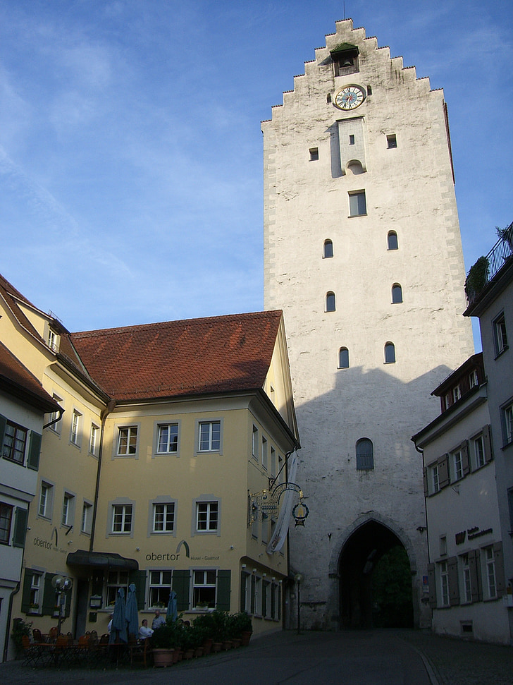 Ravensburg, portão superior, centro da cidade, Alemanha