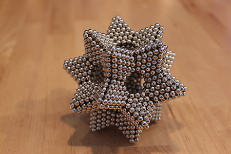 magnetic ball, star, magnet, 3d, wood - Material