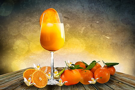 pārtika, dzēriens, ēst, veselīgi, oranža, apelsīnu sula, mandarīns