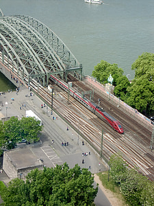 Köln, Bridge, Rhinen, Hohenzollern-broen, floden, Rheinland, historisk bevarelse