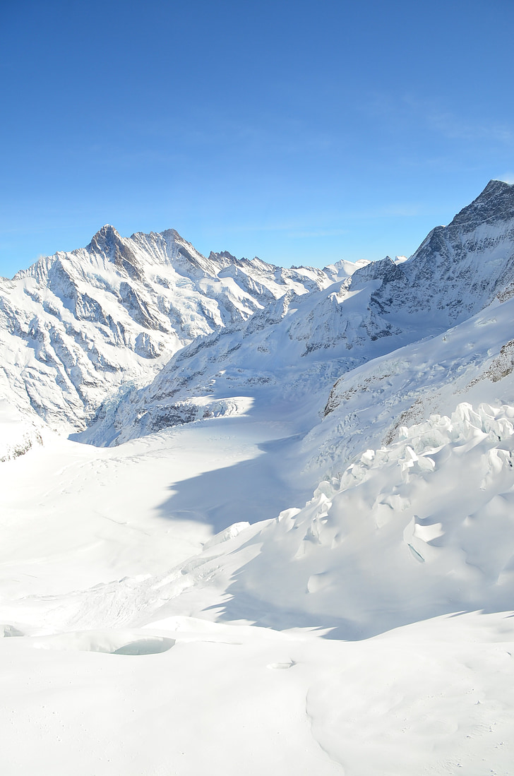 Swiss, horní části mountin, bílé mountin, sníh, mountin, Interlaken, Jungfrau, Luzern