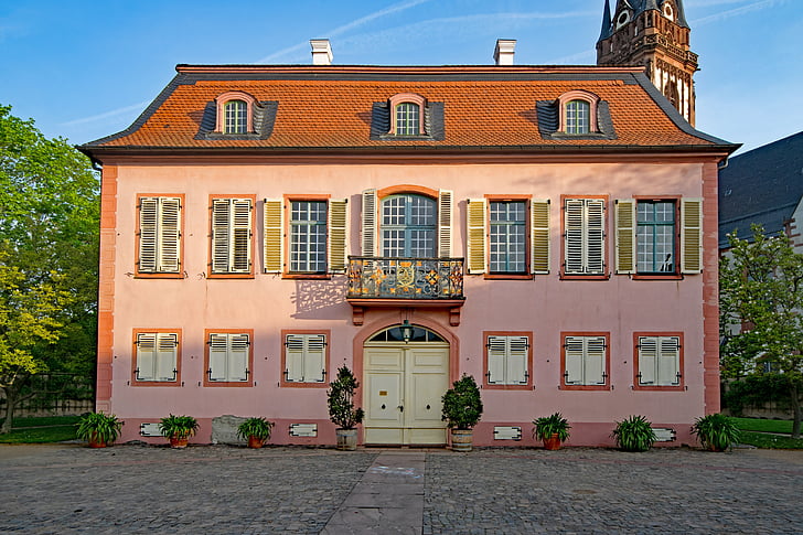 princis georgs-dārzs, Darmstadt, Hesse, Vācija, ēka, porcelāna muzejā, muzejs