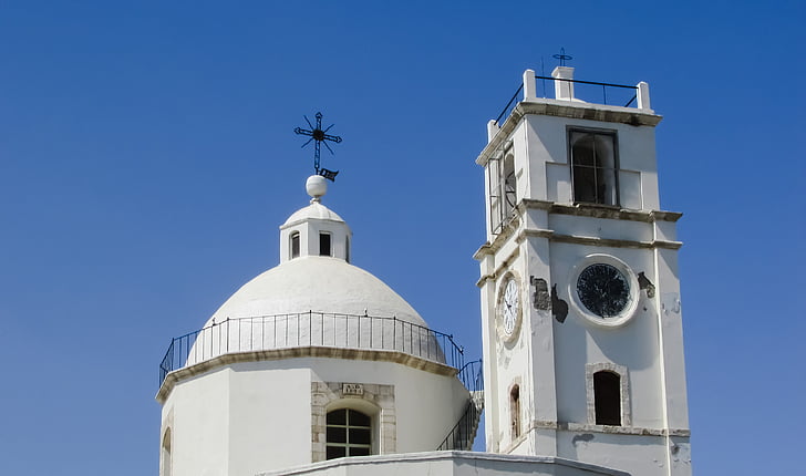 Terra santa, de Maagd Maria van de Gratiën, katholieke kerk, Franciscaanse, Larnaca, Cyprus, het platform