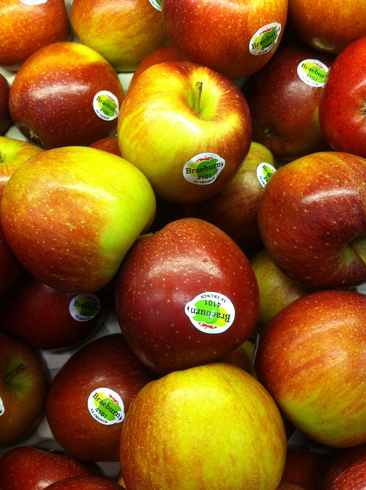 jablká, zdravé, ovocie, Diéta, čerstvé, organické, Vegetariánska