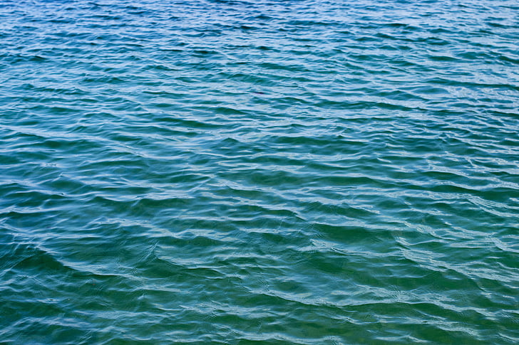 havet, blå, Bretagne, våg, vatten