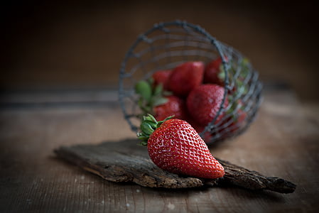 fresas, rojo, madura, dulce, delicioso, producto natural, fruta suave