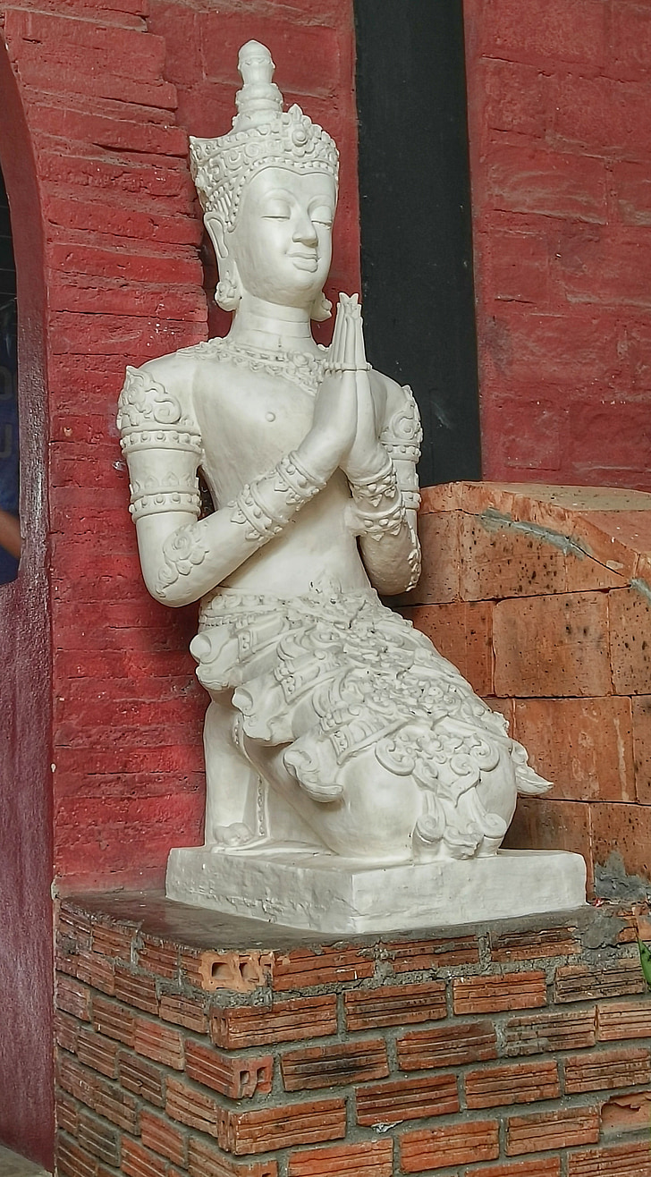 Buddha, szobor, templom, Bangkok, buddhizmus, Ázsia, szobrászat