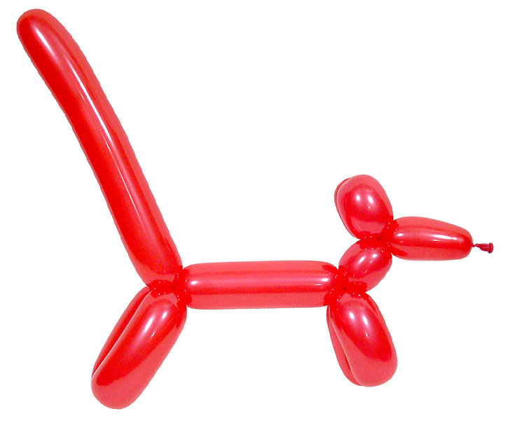 balon, sculptura, câine, distractiv, copil, colorat, jucărie