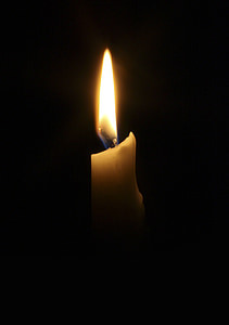 žvakė, tamsus, liepsna, šviesos, tamsoje, Romantika, šilumos