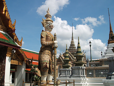 Tailandia, Palacio Real, estatua de, jardín