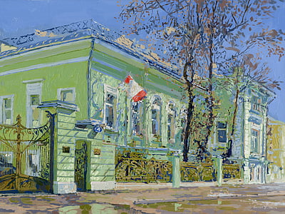Simon begichev, Moskva, Russland, huset, hjem, herregård, natur