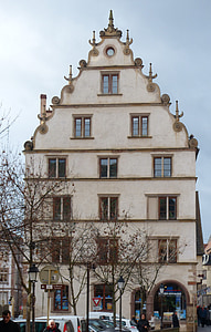 Gable, façade, vieille ville, Colmar, poutrelle