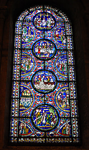 manchado, vidro, janela, Catedral, religiosa, Canterbury