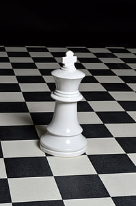 sjakk stykke, sjakk, strategi, styret, kongen