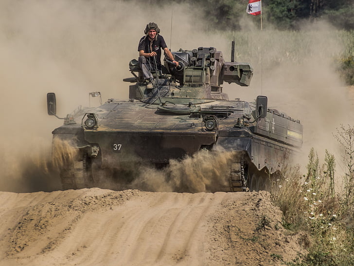 Panzer, en voiture, militaire, armée de terre, guerre, forces armées, arme