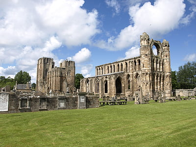 Escócia, ruína, Elgin, Catedral, Historicamente, arquitetura, Igreja
