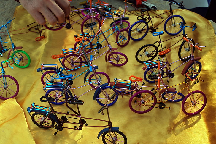 bicicletas, miniatura, artesanías, artesanía, artesanías, hecho a mano, bicicletas