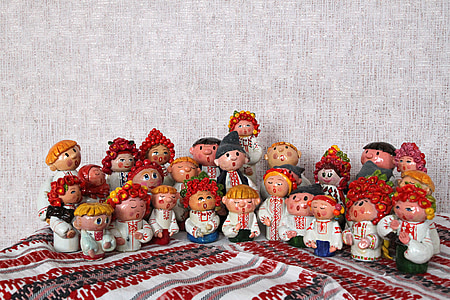 Ukraina, Ukraińcy, figurki, Sklep z pamiątkami, Etno