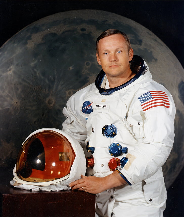 Neil armstrong, Armstrong, astronaut, ruimtepak, maanlanding, maan, Apollo