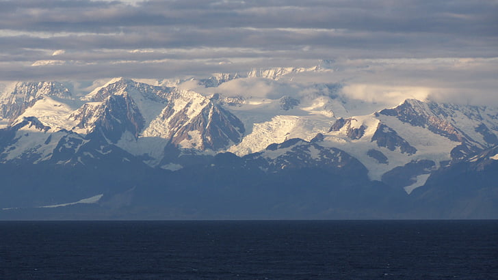 Alaska, Estados Unidos, montañas, Pacífico, Océano, los glaciares, el glaciar