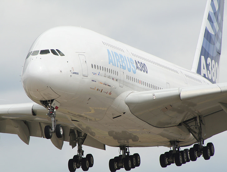 flyvemaskine, fly, Airbus, A380, jet, flyvning, luftfart