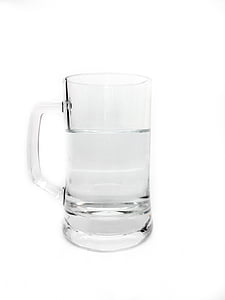 water, glas, versheid, druppel water, hand, drankje, glas water